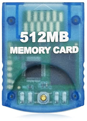 Hyamass 512MB(8192 Blocks) Gamecube Memory Card, High Speed Game Memory Card Compatible for Nintendo Gamecube and Wii Console Accessory Kits - Blue