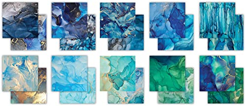 Craft Consortium Double-Sided Paper Pad 6X6 40/Pkg-Ink Drops - Ocean, 20 Designs