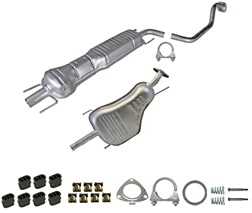 Ferroz Export Ersatz für Anbausatz + Schalldämpferset für OPEL ZAFIRA A 1.6i 1.8i 2.2i Auspuff