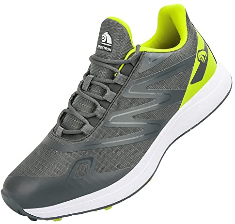 Waterproof Golf Shoes Mens Wide Fitting Golf Sneakers Spikeless Big Size Lightweight for Four Seasons,A,10.5 UK