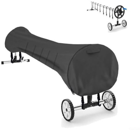 ZAMETTER Cubierta de manta solar para piscina, carrete de piscina, cubierta de rollo de piscina, cubierta protectora de suelo, tela Oxford impermeable (18 pies)