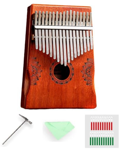 Kalimba-Daumenklavier aus Holz mit 17 Tasten, Mahagoni-Holz, tragbar, Anfänger, Geschenke für Kinder, Neujahr, Klavier, Daumen-Instrumente, Marimba, Mädchen, Kalimba, Instrument, Finger, einzigartige