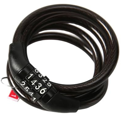 4 Digit Bike Lock Combination 1.2M x 10mm, Heavy Duty Anti-Theft Security Lock for Bicycle, Motorcycle