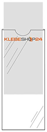 Poches dos de classeur autocollantes | | 20 ou 100 Transparent | Taille au choix | pour le dos | autocollantes poches pour dossier Étiquettes/ 30 x 130 mm, 100 Stück