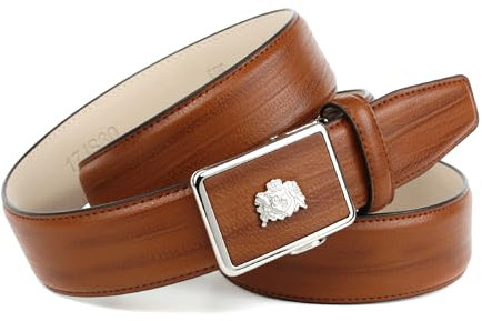 Anthoni Crown Ledergürtel Cintura, Cognac, 85 cm Uomo