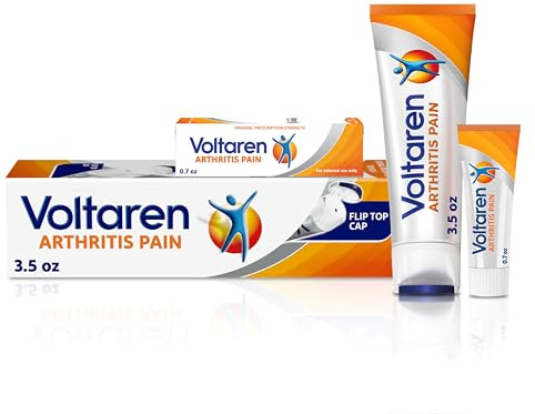 Voltaren Arthritis Pain Gel for Powerful Topical Arthritis Pain Relief with Diclofenac - NEW Easy Open Cap - 100 g Tube And 20 g Travel Size Tube