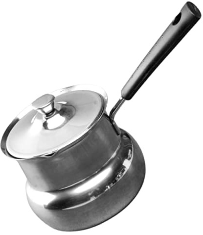 Mikinona Edelstahl Milchkochtopf Praktischer Suppentopf Für Herd Schnelles Erhitzen Für Milch Eier Suppen Spülmaschinenfest Langlebig Gesundes Kochen