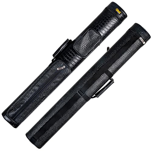 Billmart Pool Cue Case, 2 X 3 Hard Pool Cue Stick Carrying Case, Billiard Stick Accessories, Black