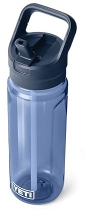 YETI Yonder C Straw Water Bottle with Leak-Resistant Straw Cap, Navy, 25 oz (750 ml)