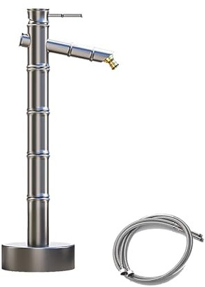 Fuente Jardin Exterior, Columna de Agua Antigua de Cobre para jardín, Fuente Decorativa, Grifo anticongelante de Suelo para Patio/jardín(20in/51cm)