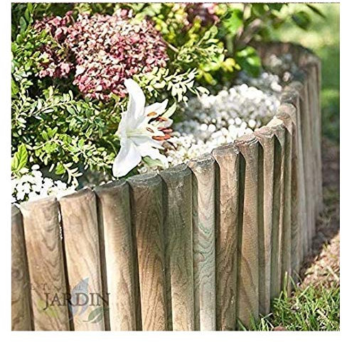 Suinga - Flexible Holzbeeteinfassung 20 x 7 x 250 cm. Design und Dekoration für Gärten
