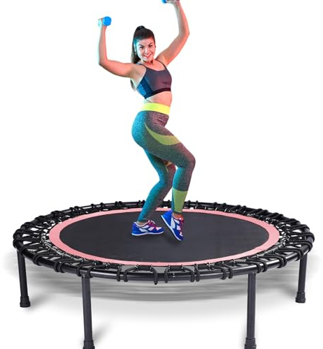 Mini Fitness Trampoline with Bungees – Stable & Quiet Rebounder for Adults, Perfect for Indoor & Outdoor Workouts