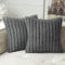 MIULEE Plüsch Samt Kissenbezug Kissenbezüge Kunstpelz weich Moderne Sofakissen Dekokissen Glatter Reißverschluss Waschbar Dekokissen Kissenhülle für Wohnzimmer Schlafzimmer Sofa 2er Set 40x40 cm Grau