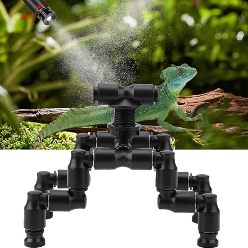 Guolich Spruzzatore per Nebbia Rettile Accessorio per Terrario Bocchetta di Raffreddamento Regolabile per Animali Domestici Umidificazione Anti-Essiccazioneper Foresta Pluviale/Rettili/Camaleonte