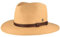 Breiter ORIGINAL Panamahut Strohhut aus Ecuador Handgeflochten Hut UV-Schutz Bruchschutz Sonnenhut Natur Band Braun L 59-60
