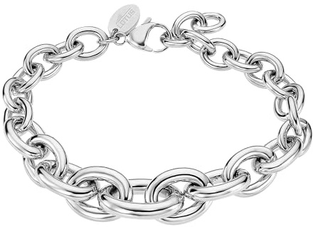 LOTUS STYLE Pulsera Acero Inoxidable Mujer LS2336-2/1 - Sofisticado Brazalete con Pulido y Acabado Refinado 21,5 cm - Ideal para Regalo de Cumpleaños - Aniversario - Ocasiones Especiales
