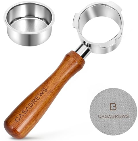 CASABREWS 51mm Bottomless Portafilter with Puck Screen & Filter Basket, 3 Ears Espresso Handle for CM5418 & 3700Essential