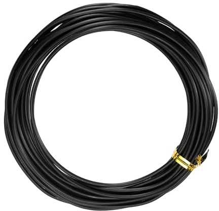 YELARXI Bonsai Training Wire, 2mm x 32.8 ft Anodized Aluminum Floral Plant Training Wire Bendable Metal Stems Accessories for Gardening Branch Fixing Crafts (Black)