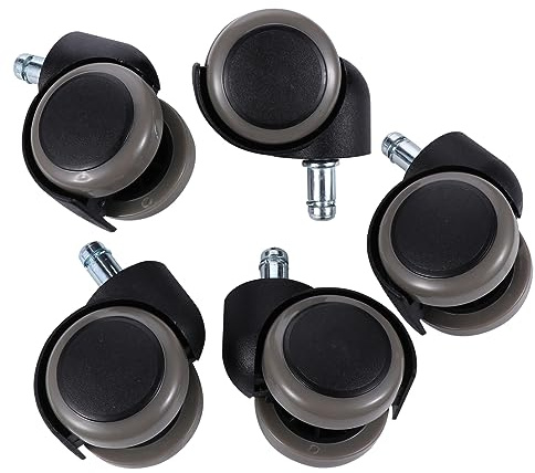 Office Chair Wheels 5pcs Nylon Furniture Caster Wheels Black