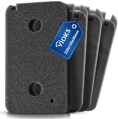 VIOKS 4 x basfilter 220 x 135 x 30 mm ersättning för Miüle 9499230 torkfilter – skumfilter filter för torkare/tillbehör lämplig för Miüle torktumlare värmepump