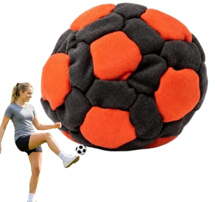 Soccer Footbags Hacky Sack, 2026 New Soft Plush Footbags,Assorted Color Foot Bag Set Football Sandbag for Adults,Durable Fleece Juggling Balls,Vibrant Sports Design for Party,Training (Orange)