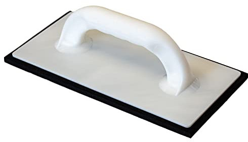 Tabla para juntas Kronen Hansa Reibfix con revestimiento de caucho celular Negro para albañiles y soladores (tabla para ranurar tabla para juntas tabla para frotar, grosor 10 mm, 140 mm x 280 mm)