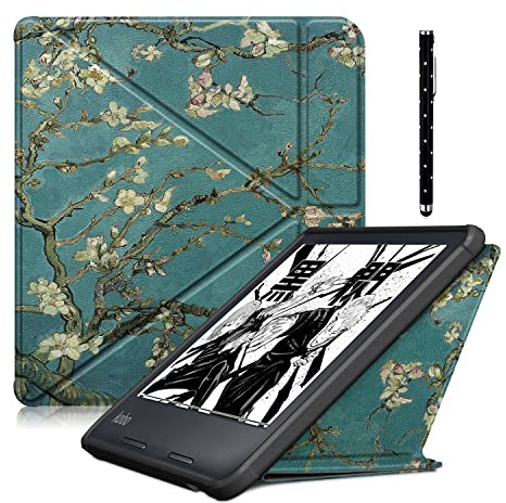 Acelive Étui Housse Coque pour Kobo Libra 2 (7 Pouces) eBook avec Support et Sommeil/Réveil Automatique