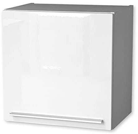 Stella Trading Moderner Hängeschrank Küche mit Klapptür in Weiß - Geräumiger Küchenschrank mit viel Stauraum - 50 x 50 x 34,6 cm (B/H/T)