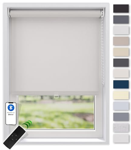 EFIXS Sonnenschutz Rollo, transparent, Breiten: 40-240, Höhe bis 275 cm, Hier 140 x 190 cm (BxH), Weiss, Blendschutz, Kettenzug, Springrollo, Motor