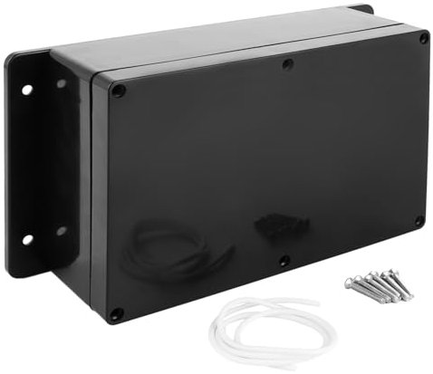 YAYODS Boîte de dérivation noire - 23 x 15 x 8,5 cm - Boîtier électronique - Boîte de dérivation en saillie avec oreille fixe - Boîte de jonction étanche IP67 - En plastique ABS - Boîte de jonction en