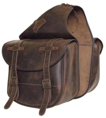 EQUIGEAR Borsa da sella western in pelle per cavalli | Equitazione e corse di barili | Borsa da sella con tracolla regolabile DIMENSIONI: 10 L x 10 W x 3½ (10” L x 10” W x 3 ½”)