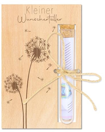 Sugeru Geldgeschenke Verpackung Wunscherfüller Geldgeschenk Geldgeschenke Geburtstag aus Holz Lustige Hochzeitsgeschenk Wunscherfüller Pusteblume Hochzeitsgeschenke für Brautpaar Geschenk