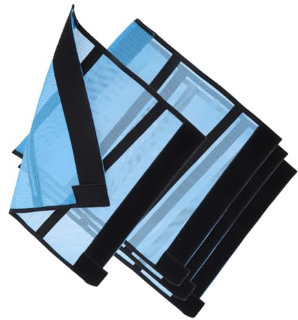 BESPORTBLE Lot de 4 Bottes Anti-mouches en Maille Polyester Bleue pour Jambes de Cheval, Confort Amélioré et Utilisation Polyvalente en Élevage et Compétitions Équestres