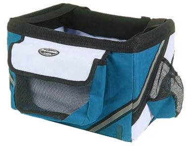 Cesta para bicicleta para perros, cesta para bicicleta para mascotas, mochila para perros con bandas reflectantes, cesta de bicicleta plegable delantera, caja de transporte para perros y gatos