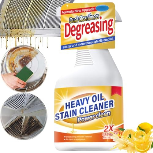 500ml Grease Remover Spray,Heavy-Duty Kitchen Foaming Degreaser,New Multipurpose Kitchen Cleaner,Kitchen Foam Cleaner,Powerful Kitch/en Oil Cleaning Spray,All-Purpose Oil Stain Cleaner,Foam Remover