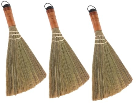 VALICLUD 3pcs Small Brooms Tool for Home Cleaning and Indoor Hardwood Floors Sweeping Soft Bristles and Lightweight Design for Desk Use