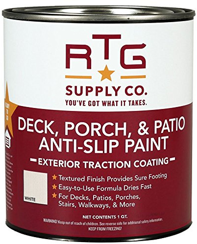 RTG Deck, Porch, & Patio Anti-Slip Paint (Quart, White)