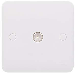 Schneider Electric Lisse White Moulded - Single TV/FM Aerial Socket, GGBL7010S, White