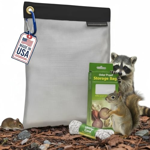 RATSACK The Ultralight Camping Bundle- Rodent Proof Dry Bag for Backpacking - Bear Bag Food Storage for Camping with Coghlans Odor Proof & Waterproof Bag, Survival Utility Rope and Carabiner (Large)