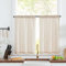 TOPICK Scheibengardinen modern Wohnzimmer Beige Bistrogardine 2er Set Scheibengardinen Küche Leinenoptik Küchengardinen H90xB65 cm Gardine für Küchenfenster Vorhänge Küche Landhausstil