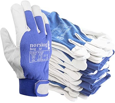 norskog BOG Arbeitshandschuhe Lederhandschuhe für Herren Handschuhe Schutzhandschuhe Gartenhandschuhe Montagehandschuhe Bauhandschuhe Lagerhaus Garten Baustelle LKW-Fahrer Heimwerker 12 Paare Gr.11