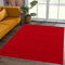 SANAT Kurzflor Teppich Wohnzimmer - Uni Modern Teppiche fürs Schlafzimmer, Arbeitszimmer, Büro, Flur, Kinderzimmer und Küche - Rot, 200 x 290 cm