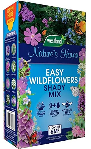 Nature's Haven 20500328 Easy Wildflowers Shady Mix, 1.2KG (6m2) Carton