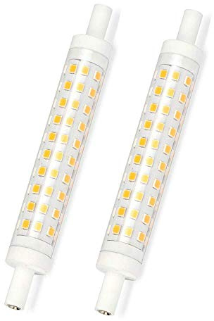 Y.W.Licht R7S LED Bulb 118mm Warm White 3000K 10W AC220-240V Stab Flood Light J118 Linear Reflector Light 360° RS7 Slim LED Spotlight for Ceiling Floodlight(Pack of 2, No Ballast)