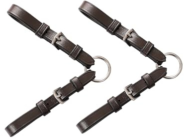 ExionPro Exion Adjustable Pelham Bit Converter for English Bridle | Leather Single-Rein Strap with Double Buckle | SS Hardware for Training, Jumping & Everyday Riding