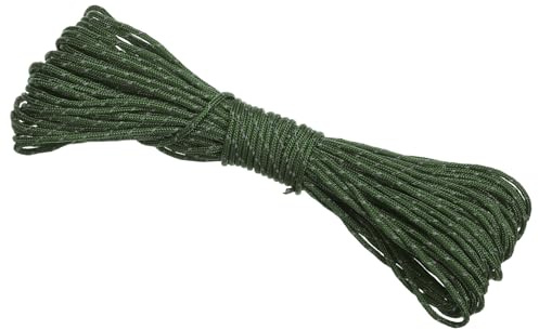 PATIKIL 65 Feet Reflective Guyline Camping Paracord, 3mm Tent Cord Guyline Rope Nylon Paracord Rope for Camping Tent Tarp Hiking Green (20M)