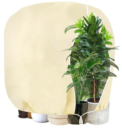 BTONGE Winter Protection for Plants, Pflanzenschutz Winter, 240 * 200CM Frostschutz Kübelpflanzensack Groß für kübelpflanzen mit Reißverschluss Zugband, winterschutz für kübelpflanzen