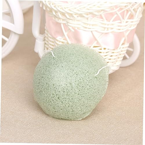 IWOWHERO Gesichtsreinigungsschwamm Aus Natürlichem Pflanzenmaterial Sanfte Exfoliation Für Empfindliche Ölige Akne Neigende Haut Matcha Grün Für Tägliche Gesichtsreinigung