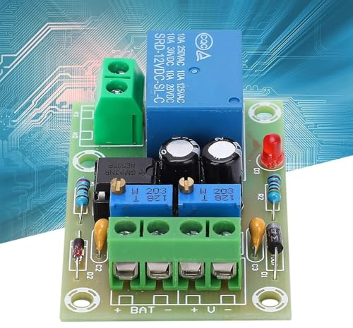 AYMBH XH-M601 12V Battery Charging Control Board - Intelligent Charger Panel with Overcharge Prevention, Automatic Start/Stop Switch, Voltage Indicator for Household Use