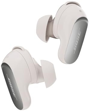 Bose QuietComfort Ultra Bluetooth-Earbuds (2. Gen.), kabellose Noise-Cancelling-Earbuds, bis zu 6 Stunden Akkulaufzeit, Schutzart IPX4, 360-Grad-Sound, tiefer Bass, Rauchweiß